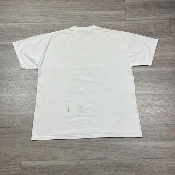 Vintage Shirt Mens Extra Large White University of Texas 90s Multicolor Retro - Picture 8 of 15